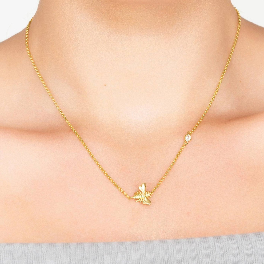 Queen Bee Necklace Gold