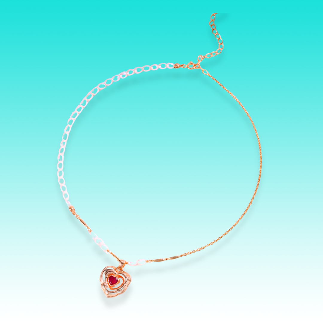 Elegant Heart With Pearl Necklace