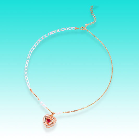 Elegant Heart With Pearl Necklace