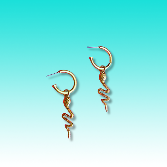 Viper Vibes Earrings, Gold