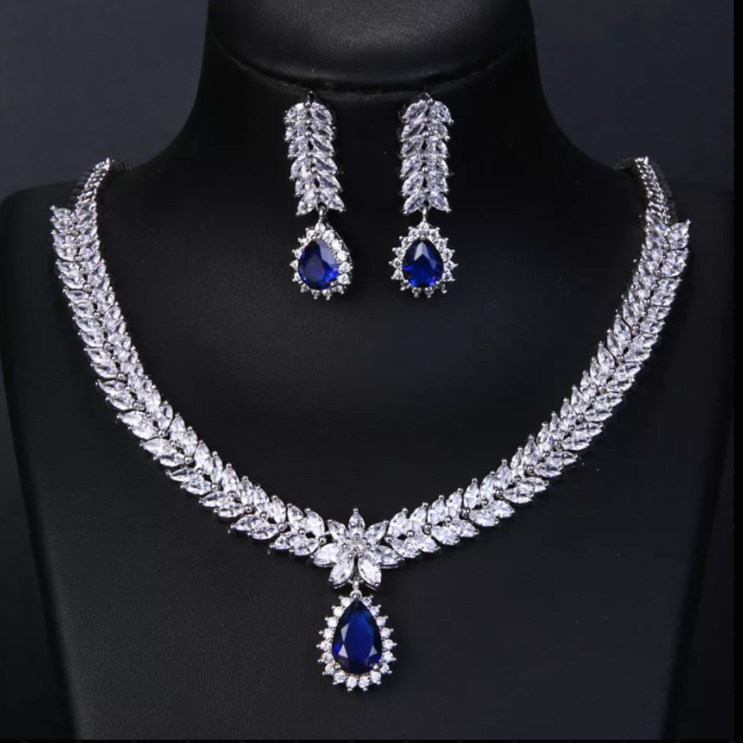 AAA Cubic Zircon Wedding Jewelry Set – 4 Colors, Elegant Bridal Accessory