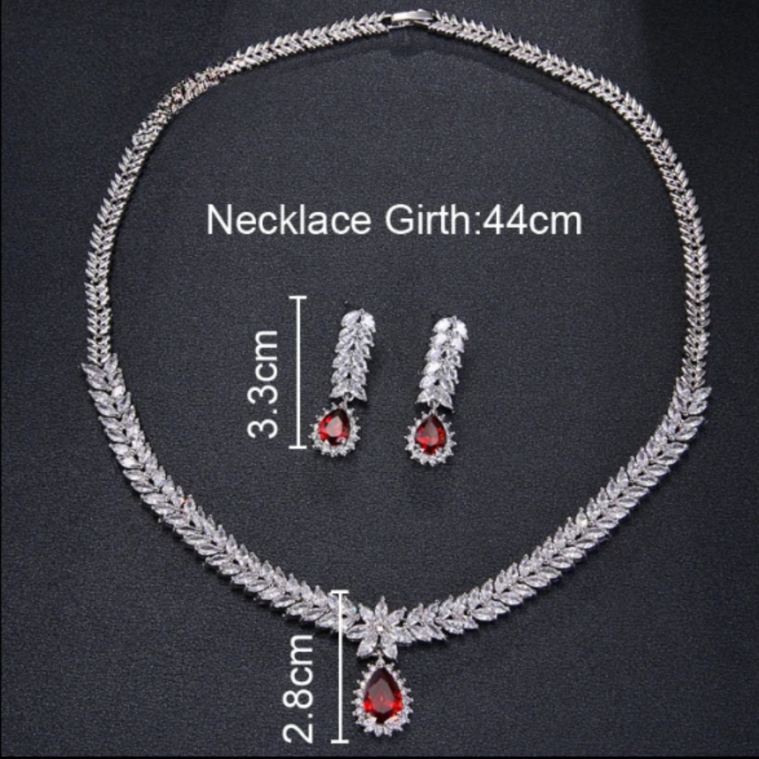 AAA Cubic Zircon Wedding Jewelry Set – 4 Colors, Elegant Bridal Accessory