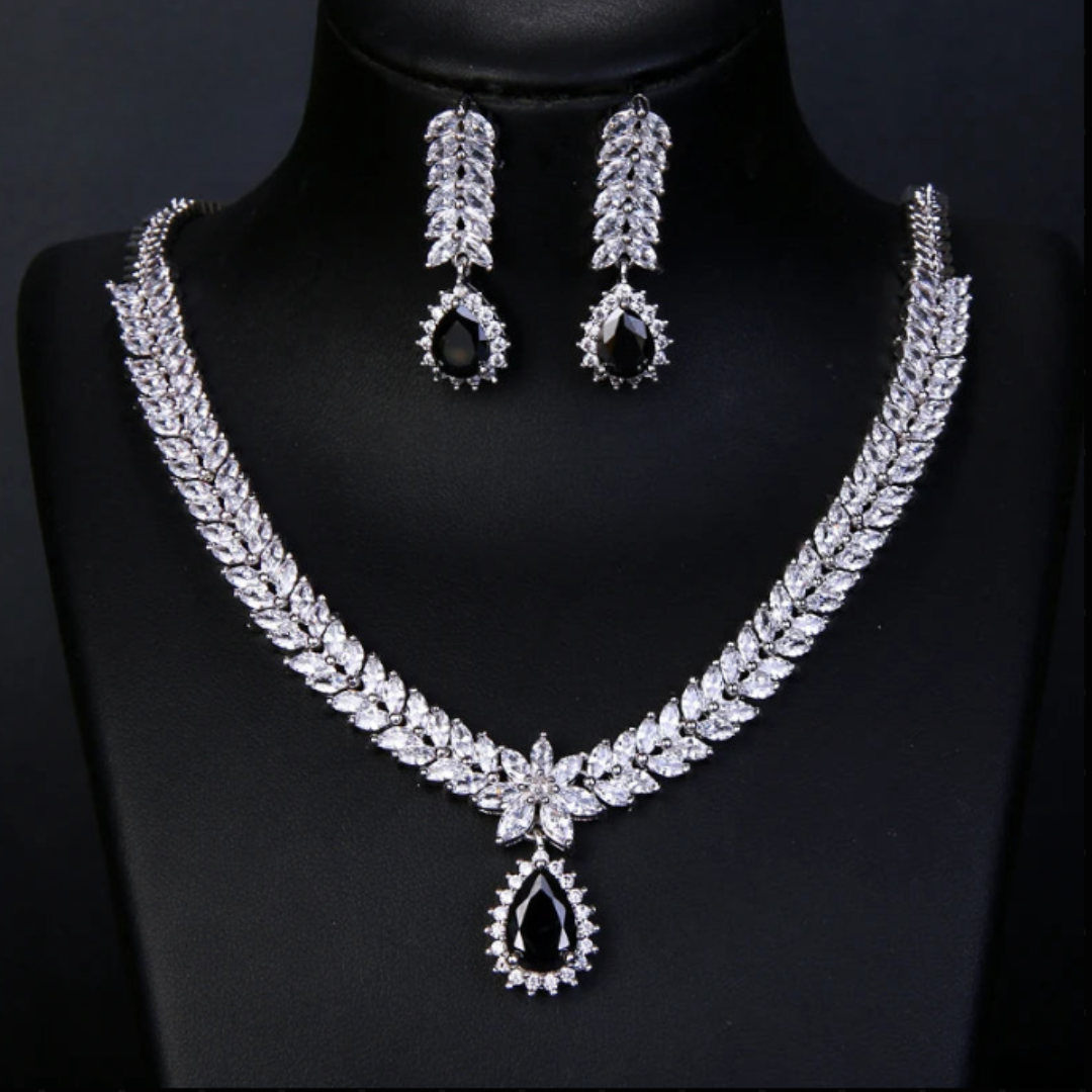 AAA Cubic Zircon Wedding Jewelry Set – 4 Colors, Elegant Bridal Accessory